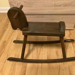 Vintage Wood Rocking Horse 