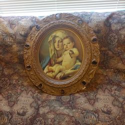 Vintage Picture Of Mother Mary And Baby Jesus