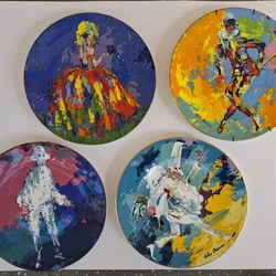 Artistic decorative plates. 12" x 12" ea