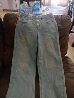 Flower jeans