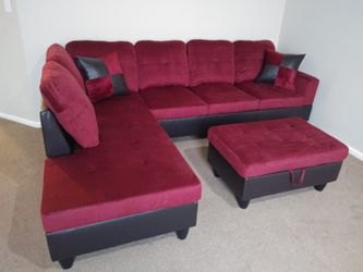 Sectional and ottoman