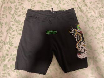 Ed Hardy Black/Green Shorts