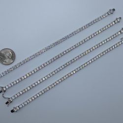925 Silver Moissanite Tennis bracelet 