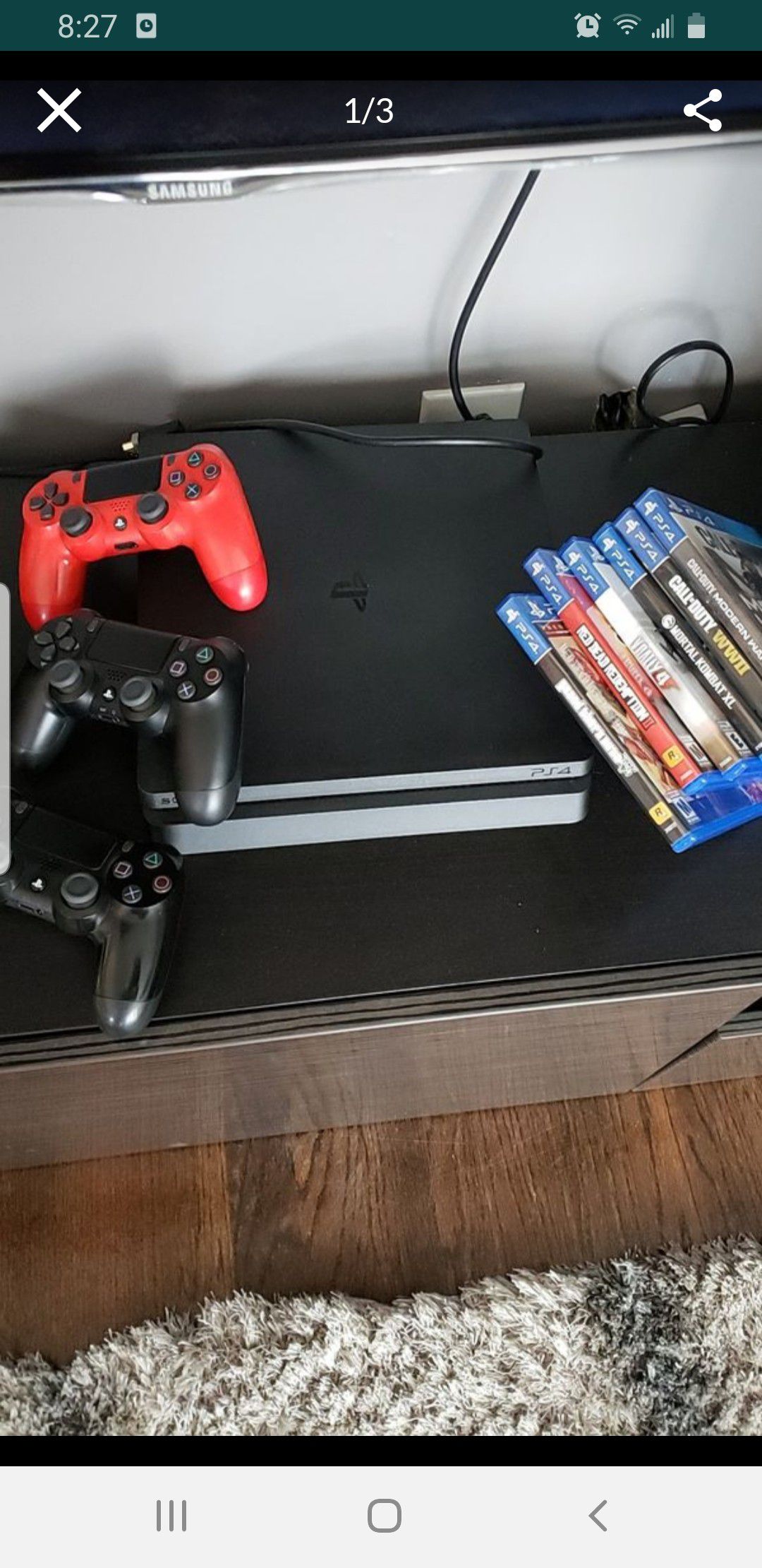 Ps4 1tb with games and controls