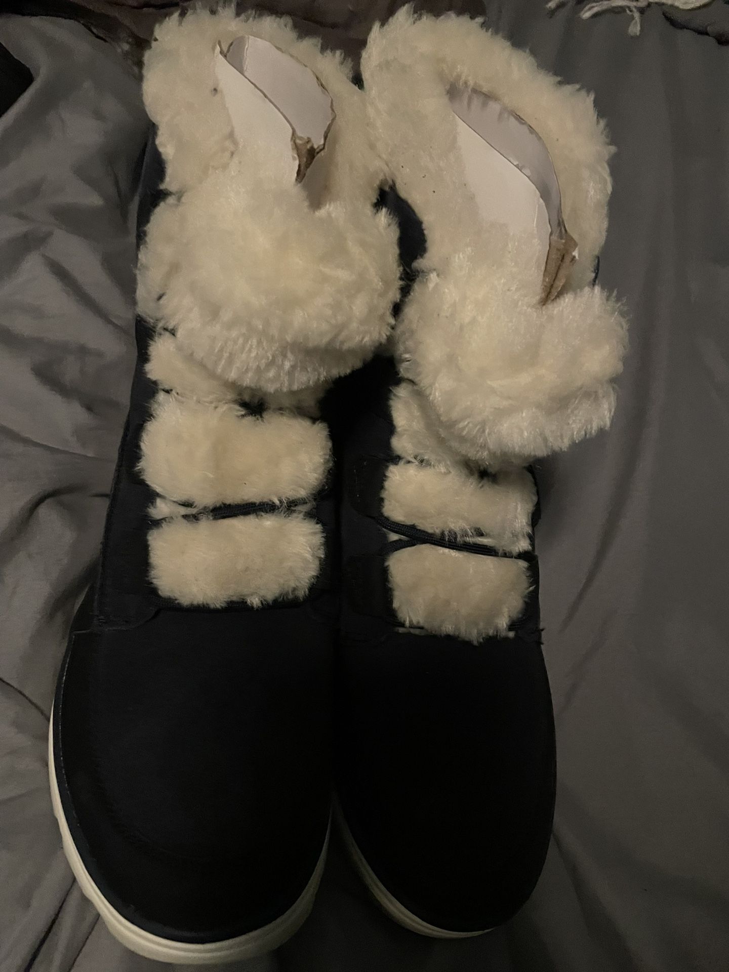 ryka navy fur women boots