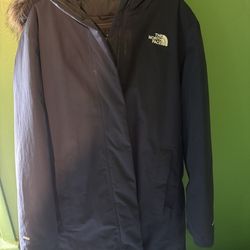 The North Face Navy blue Winter Parka (Fur Hood)