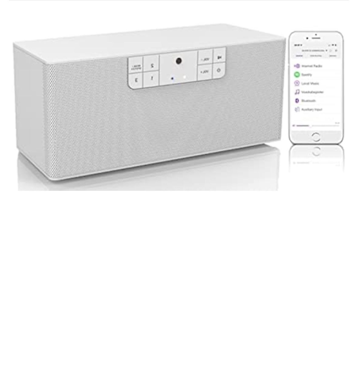 BLOCK B Hi-Fi Stereo Internet Radio with Spotify, Bluetooth Speaker, AUX and Group Wireless Connect, Compatible UPnP/DLNA, IR Remote Control and Phone