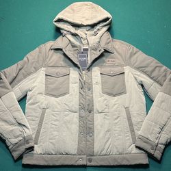 GUESS Michele Padded Trucker Jacket Olive 