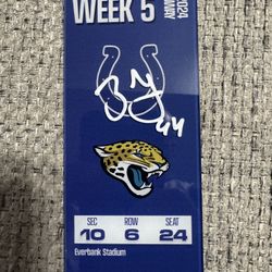 Zaire Franklin  Signed Autograph Acrylic Colts Commemorative Ticket- Beckett Coa