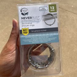 New Showery Rings - Zenna Home Decorative ~ NEVER RUST ~ Chrome