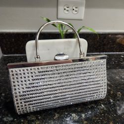 BUY 1 JEWLERY ITEM GET 1 50% OFF__SILVER JEWELED CLUTCH