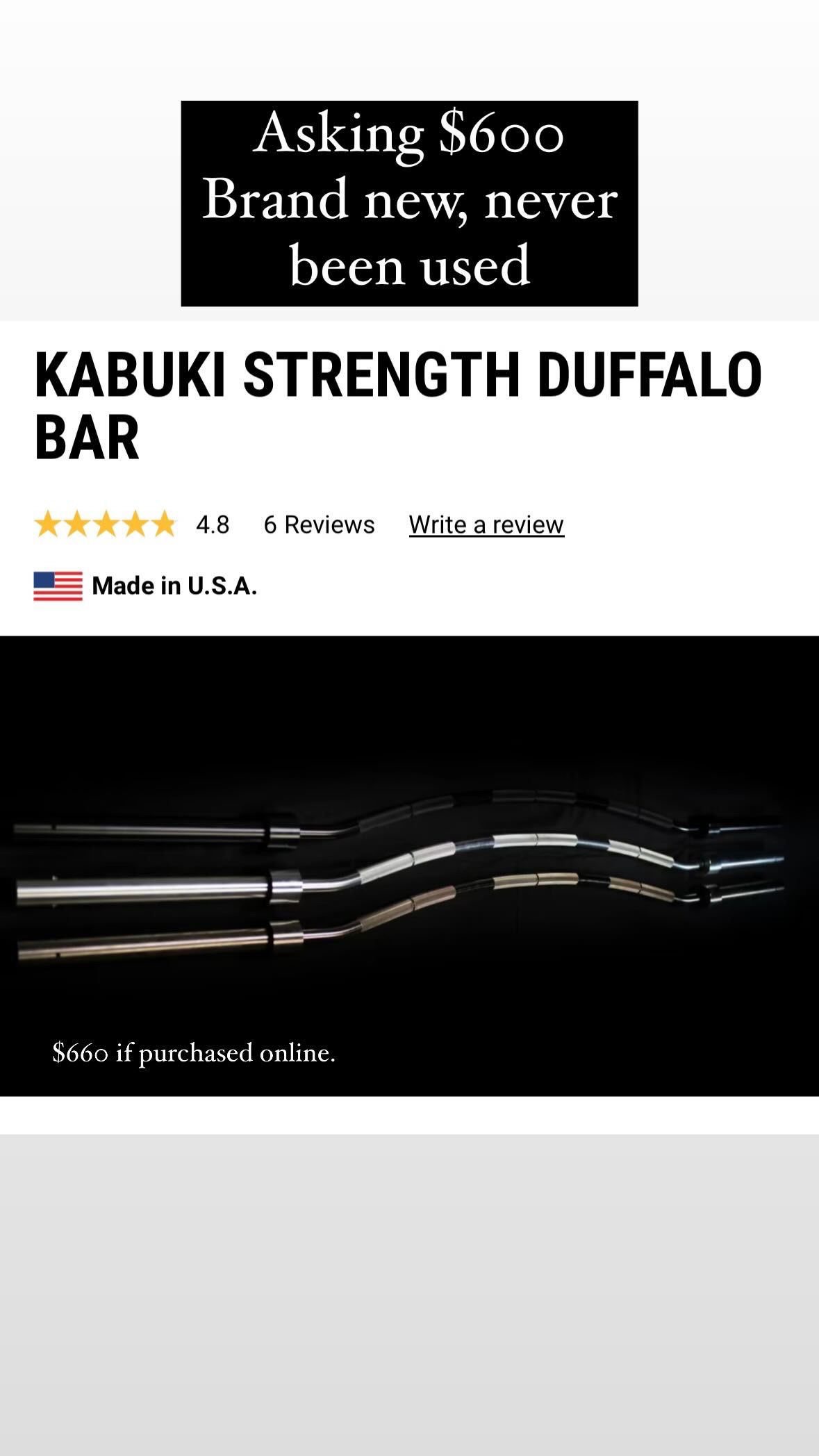 Kabuki Strength Duffalo Bar