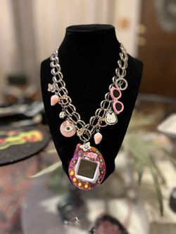 Silver Chain Tamagotchi Necklace