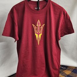 Men's Captivating Arizona State Sun Devils T-Shirt Size Large Red