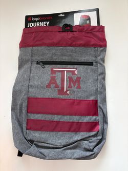 Logo Brands Texas A&M Aggies Journey Backpack Backsack Bookbag ATM Gray/Maroon