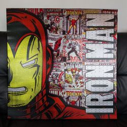 Iron Man 25x25 Marvel Avengers Metallic Canvas Art