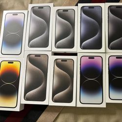 Unlock Apple iPhone 15 pro max $1300 or 15 Pro $1200 Or iPhone 14 pro max $1200 Or 14 Pro $1100 Sealed with apple receipt I can meet you today