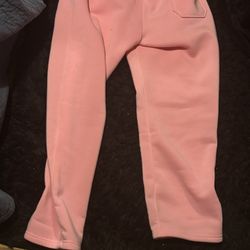 pink Uncuffed Sweatpants
