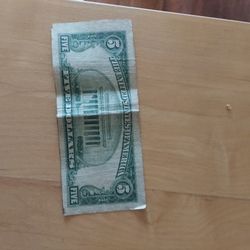 Billete De 5 Dólares De 1934