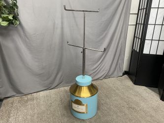 Vintage Peppermint Tea Canister Base Height Adjustable Coat Rack