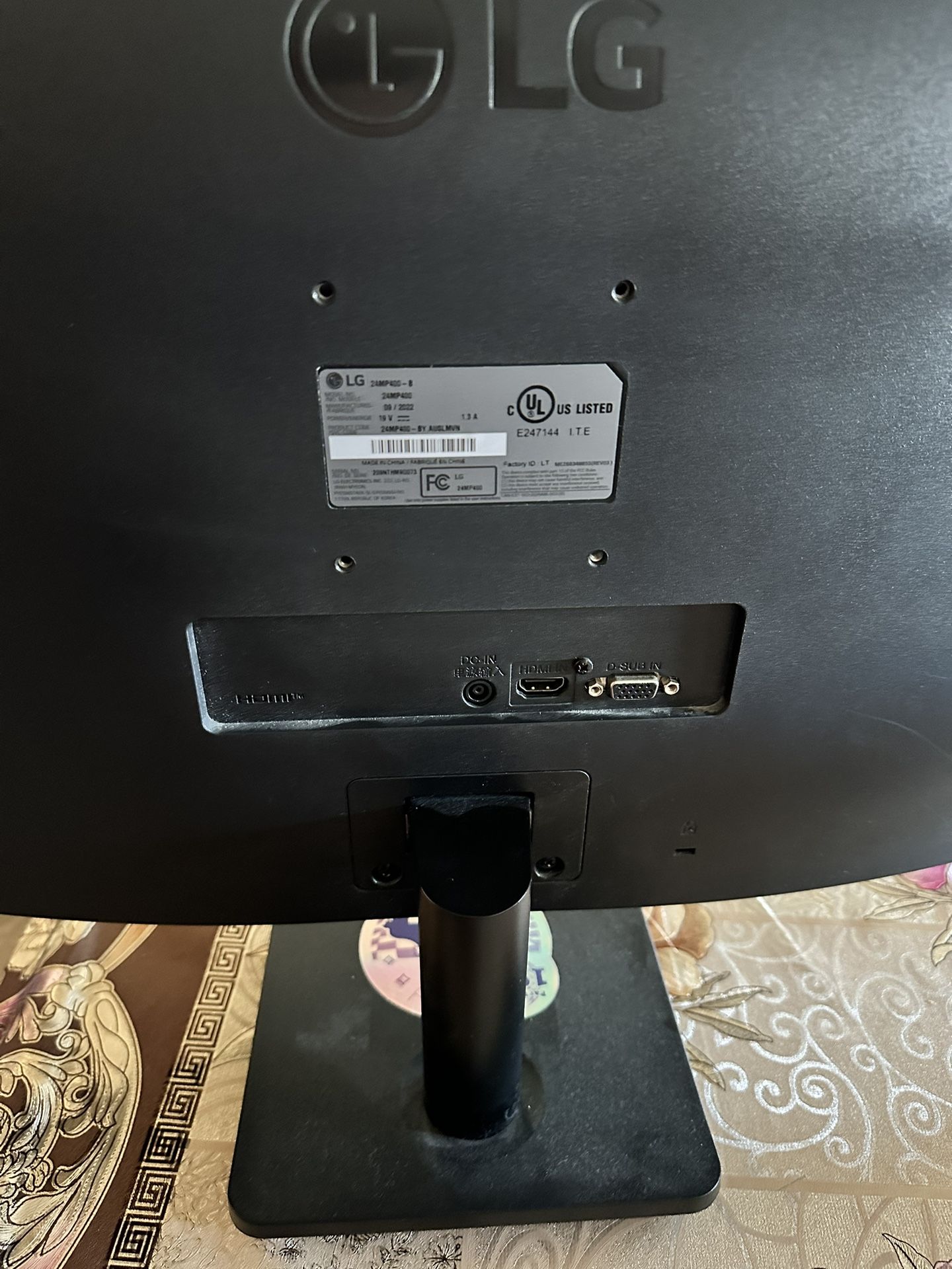 LG HD monitor