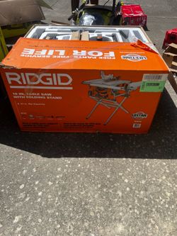 RIDGID 15 Amp 10 in. Portable Corded Jobsite Table Saw with Folding Stand