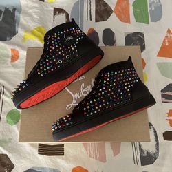 Christian Louboutin Louis Orlato Flat High Top  Boum Multi Color Spike size 41 (US 8)