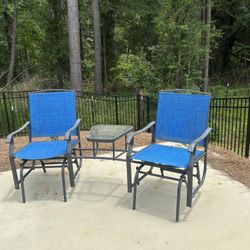 Outdoor Double Glider With Table 