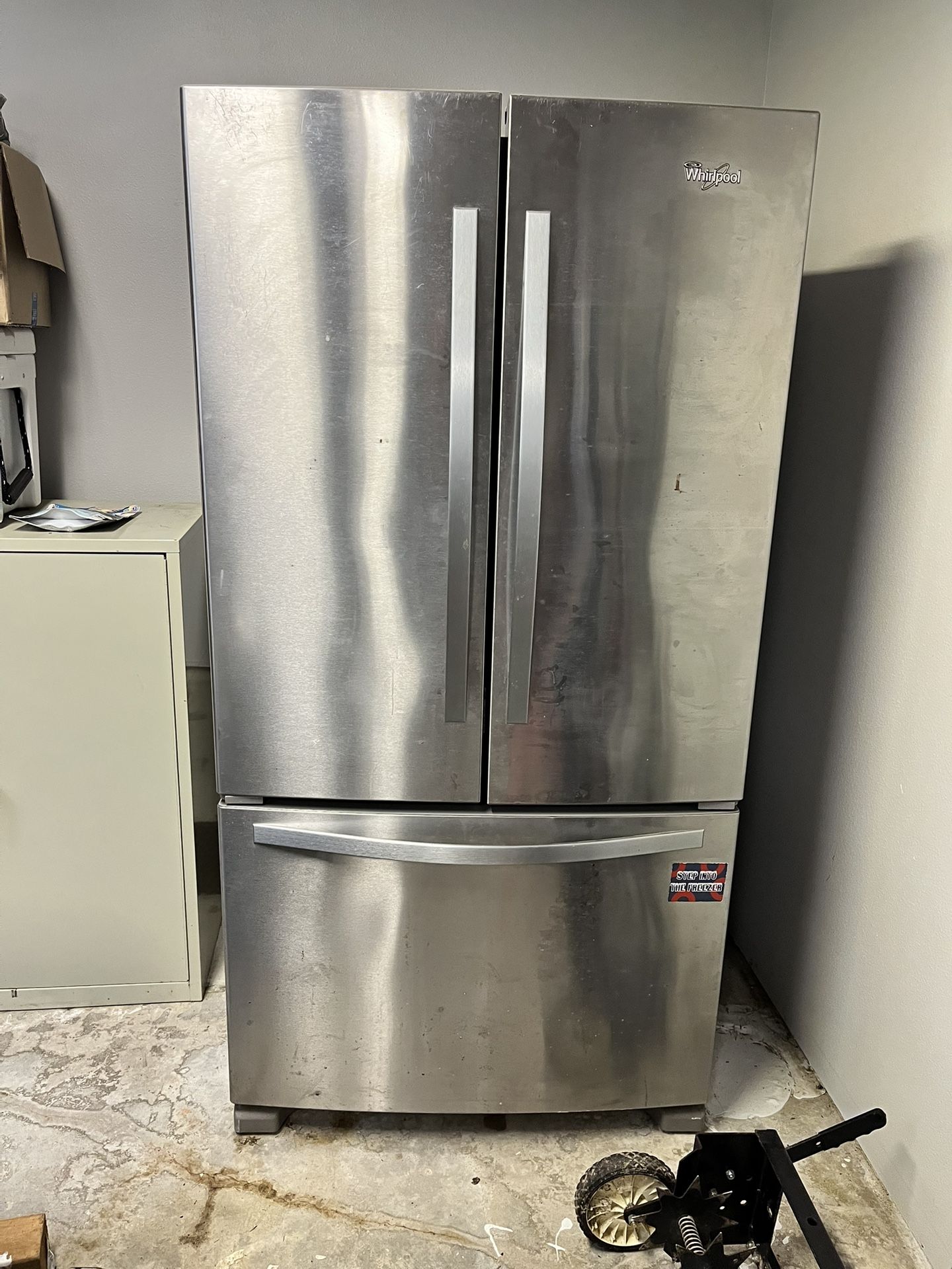 Stainless Steel Whirlpool Double Door Fridge/Freezer