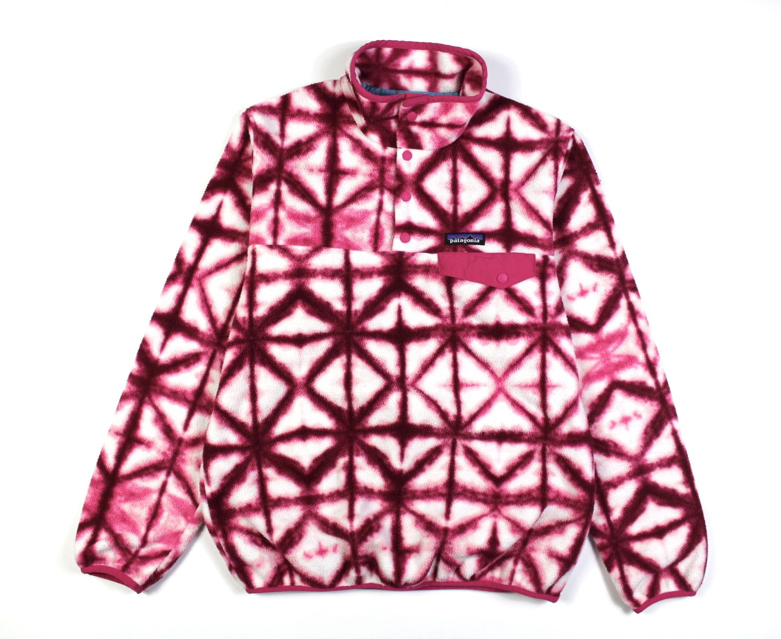 Patagonia Women’s Pink Tie Dye Exclusive Synchilla Snap T Fleece Size Medium