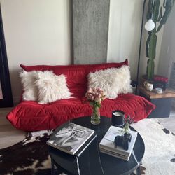 Red Alcantara Ligne Roset Togo Sofa 