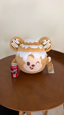 Disney LARGE Cinnamon Swirl Bun Mickey Mouse Plushie | New With Tags