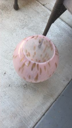 Pink artist vase and plate