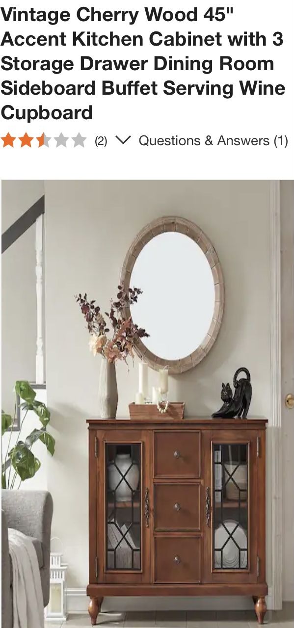 New cherry wood cabinet