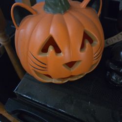 cat jack-o'-lantern Orange And Black 