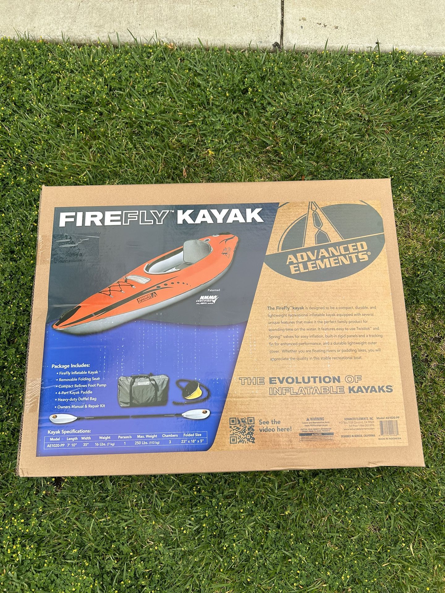 Firefly Inflatable Kayak - Brand New