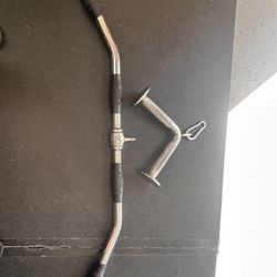 Lat Pulldown Bar And V Tricep Cable Attachments 