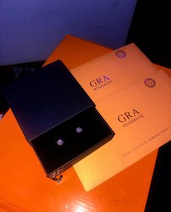 GRA Certified Mossanite Earrings 