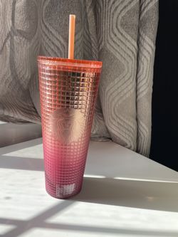 Starbucks mexico Pink grid Tumbler