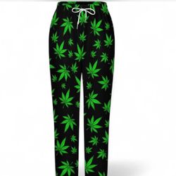 weed leaf PJ pants 