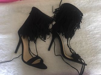 Fringe Lace up heels size 8.5