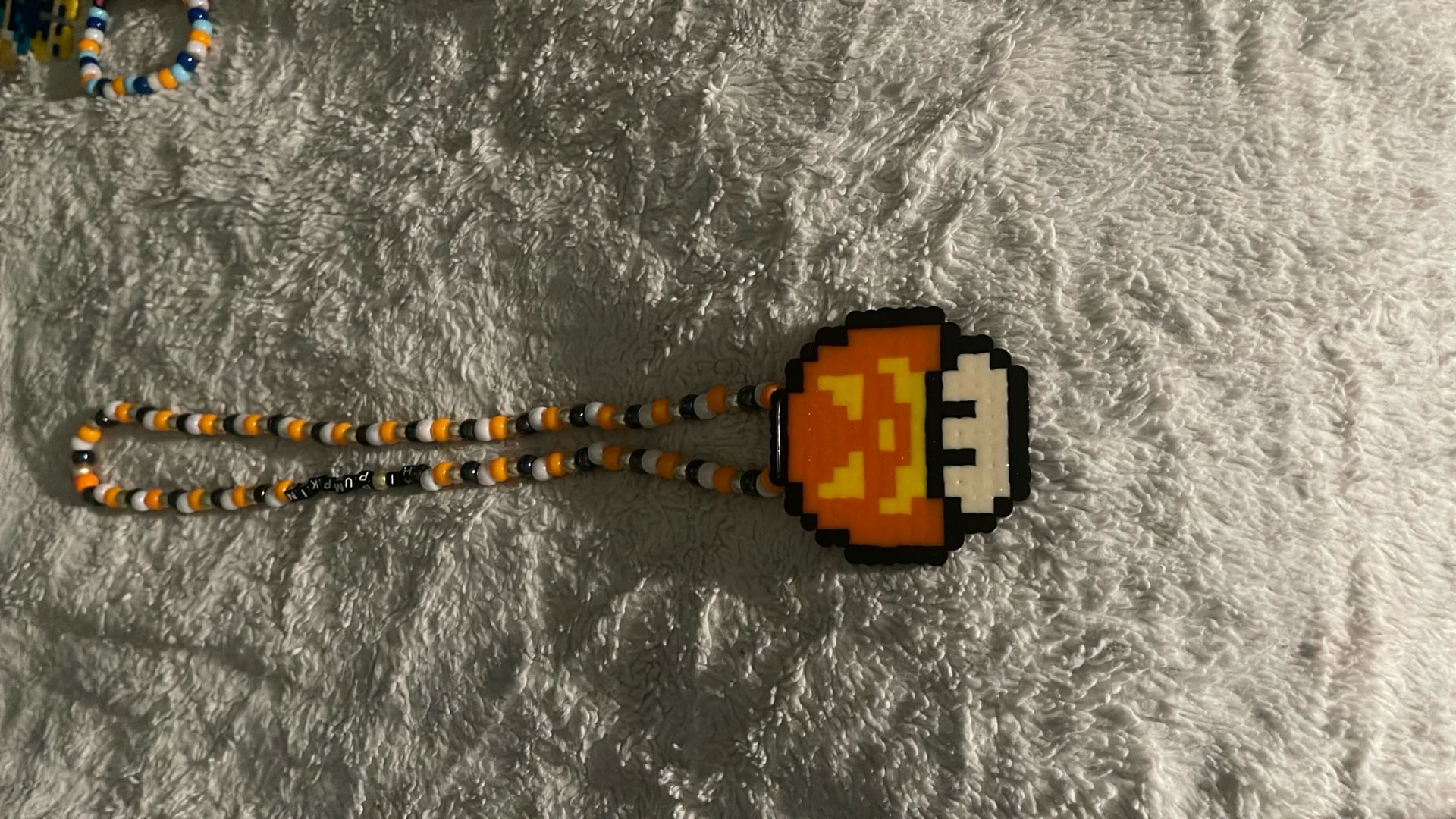 1 UP Pumpkin Perler