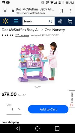 Walmart doc top mcstuffins nursery