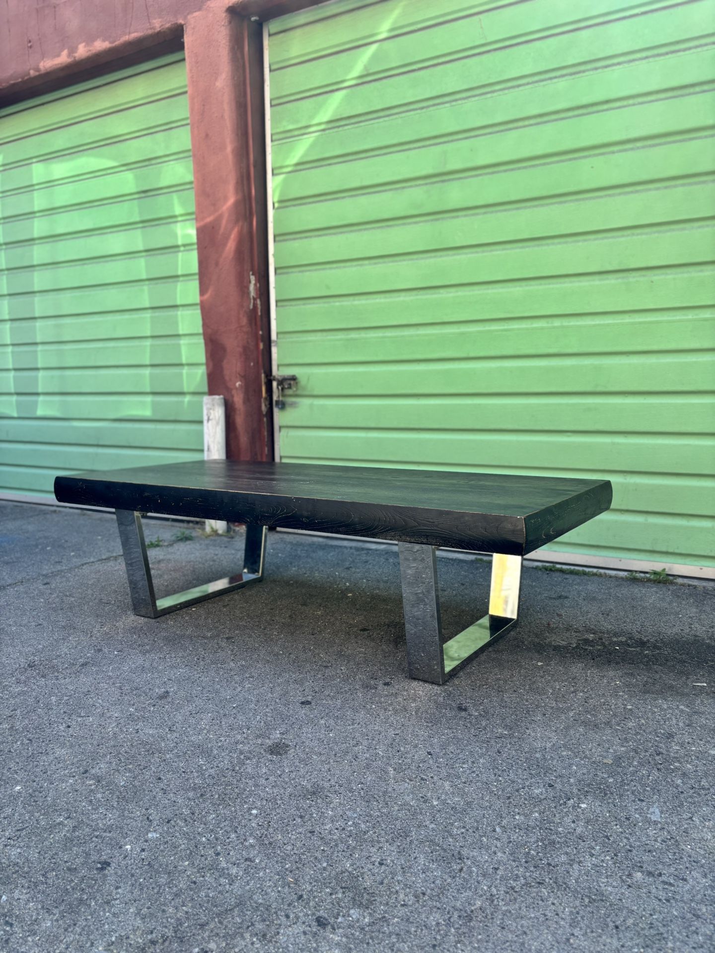 Wood & Chrome Coffee Table
