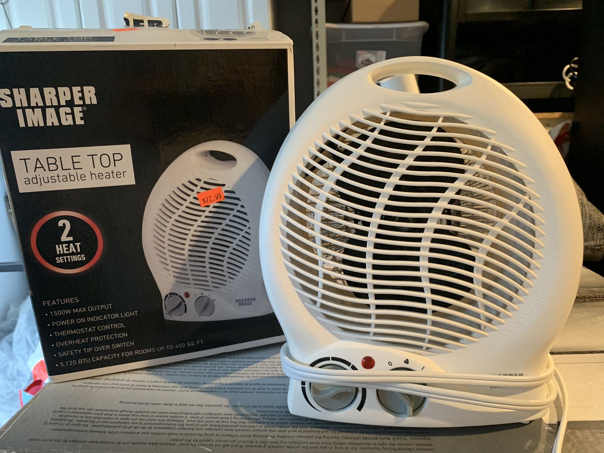 Sharper Image Table Top Heater