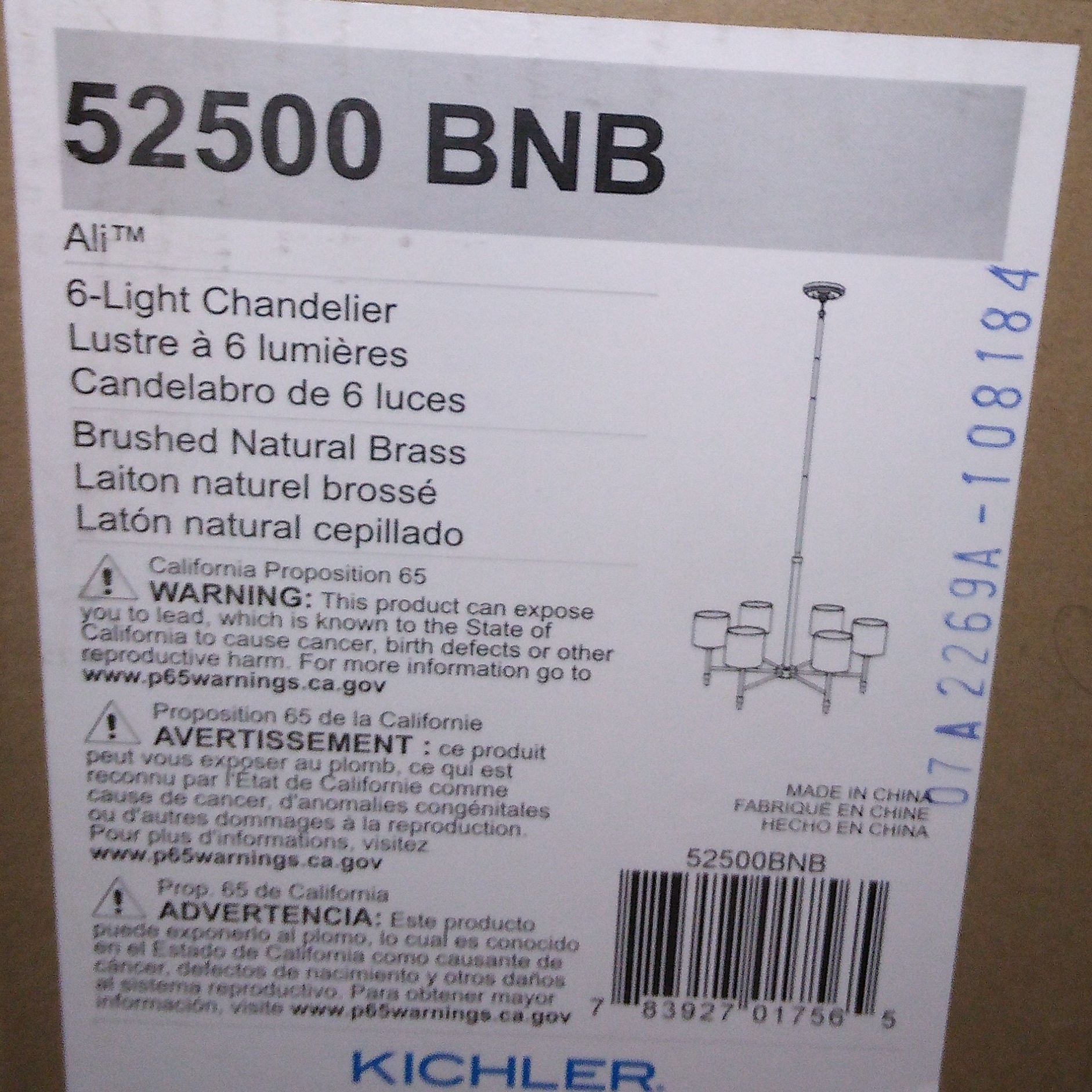 Kitchler 6 Light Chandelier