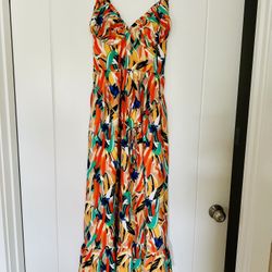 New With Tag! Multi-Color Summer Dress, Size medium