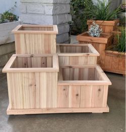 Custom Order Best Most Beautiful Cedar Redwood Planter Box Garden Bed Restaurant Privacy Wall Wood 