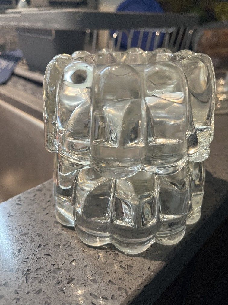 2 Glass Candle Holders