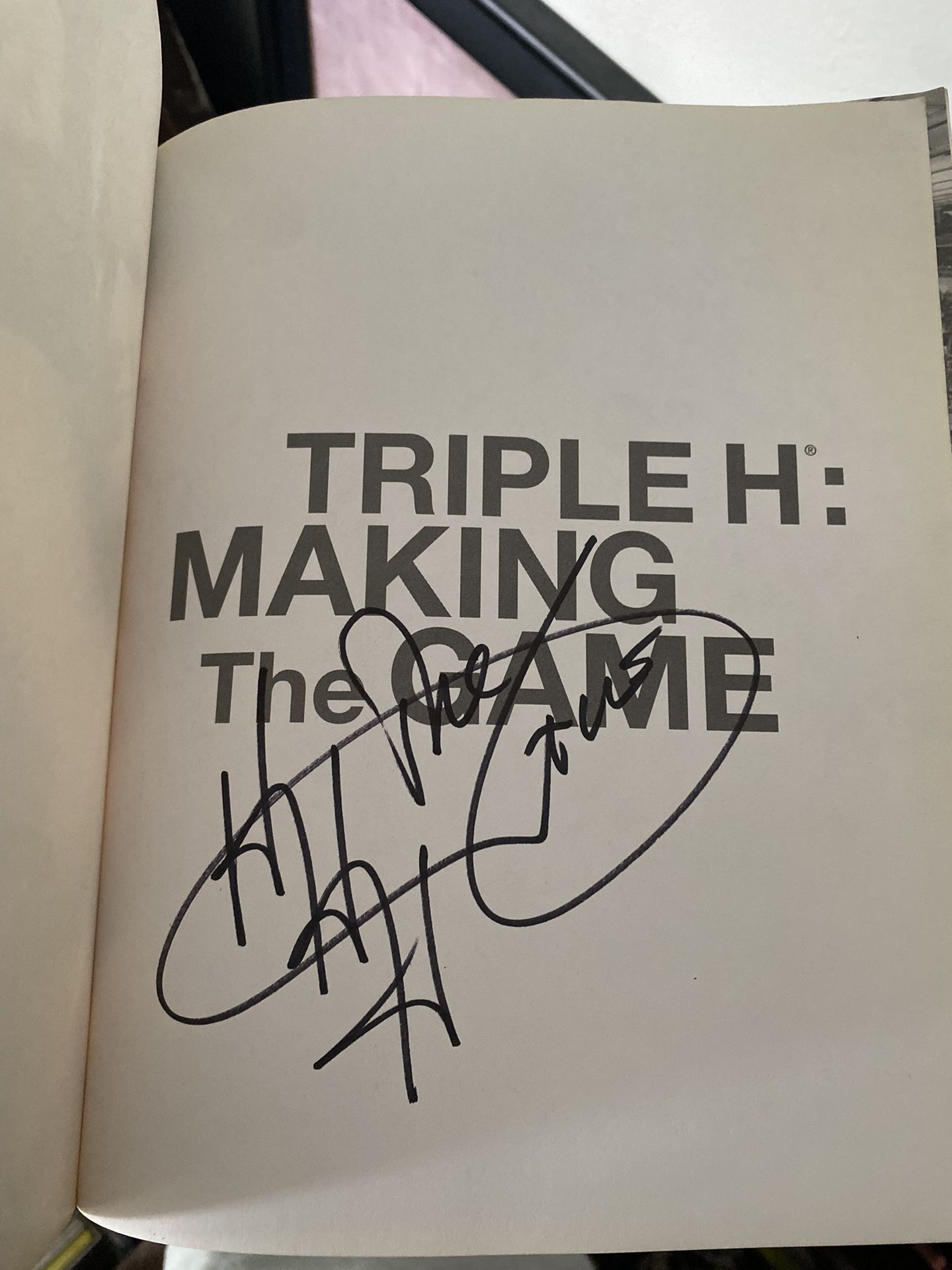 Autographed Triple H Book